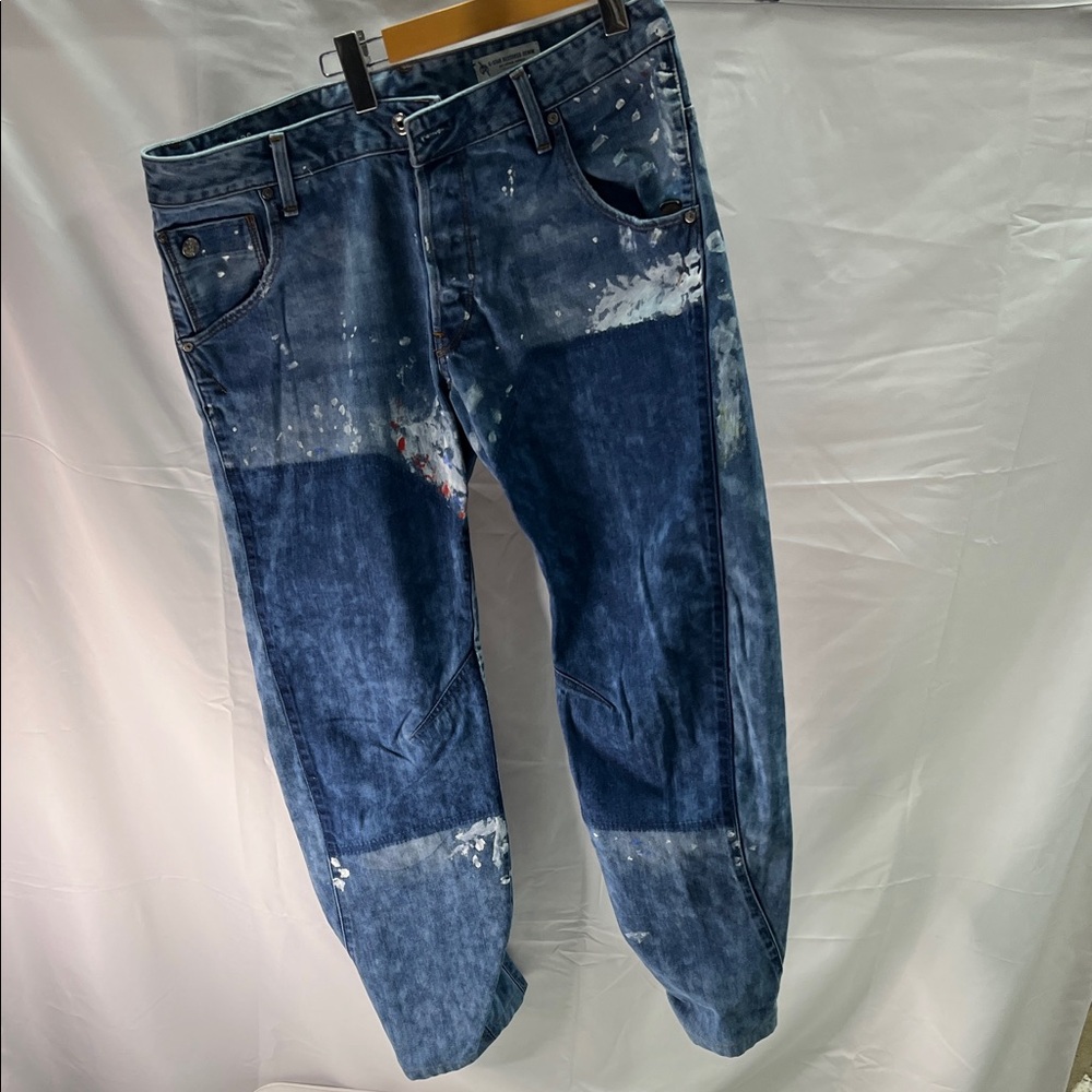 G-Star Distressed Blue Men's Relaxed Jeans